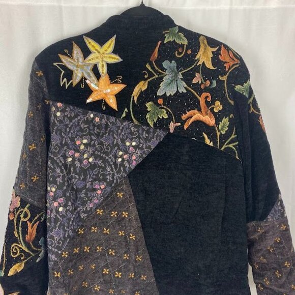 Alex Kim 90's Patchwork Wearable Art Multicolor Blazer Women's Large. - Picture 6 of 11